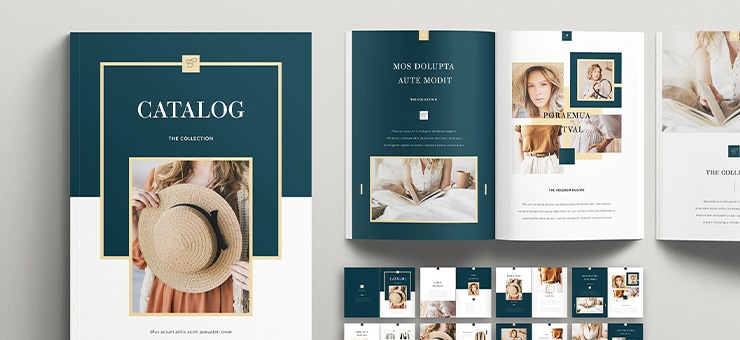 Classic Teal Catalog Template