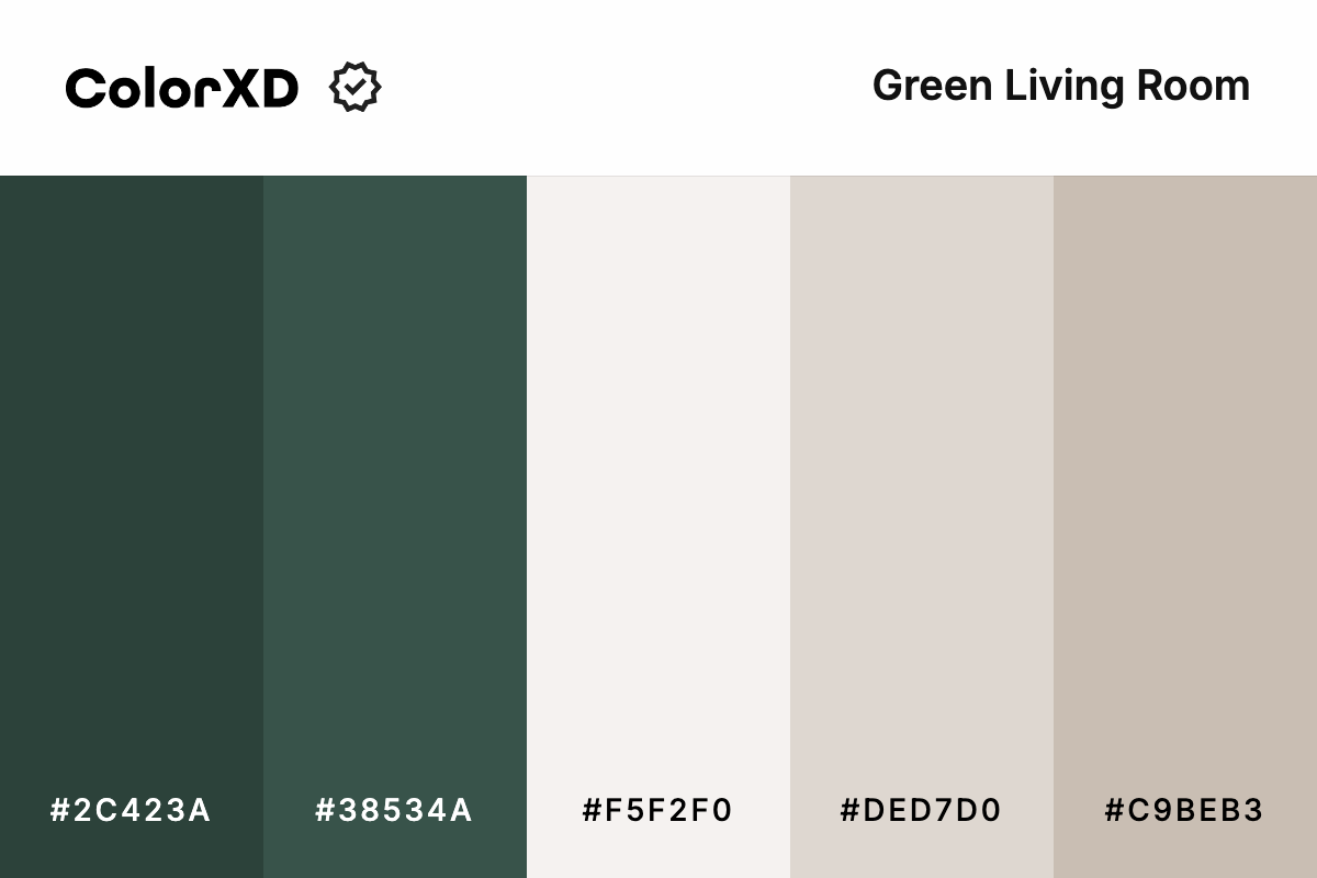 Green Living Room Color Palette