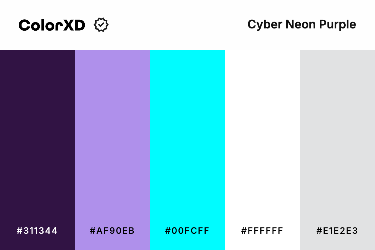 Cyber Neon Purple Color Palette