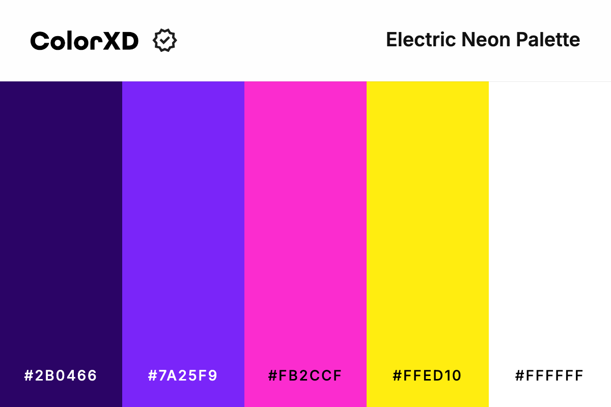 Electric Neon Palette Color Palette
