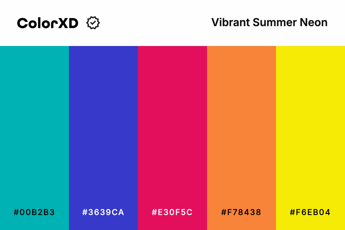 Vibrant Summer Neon Color Palette