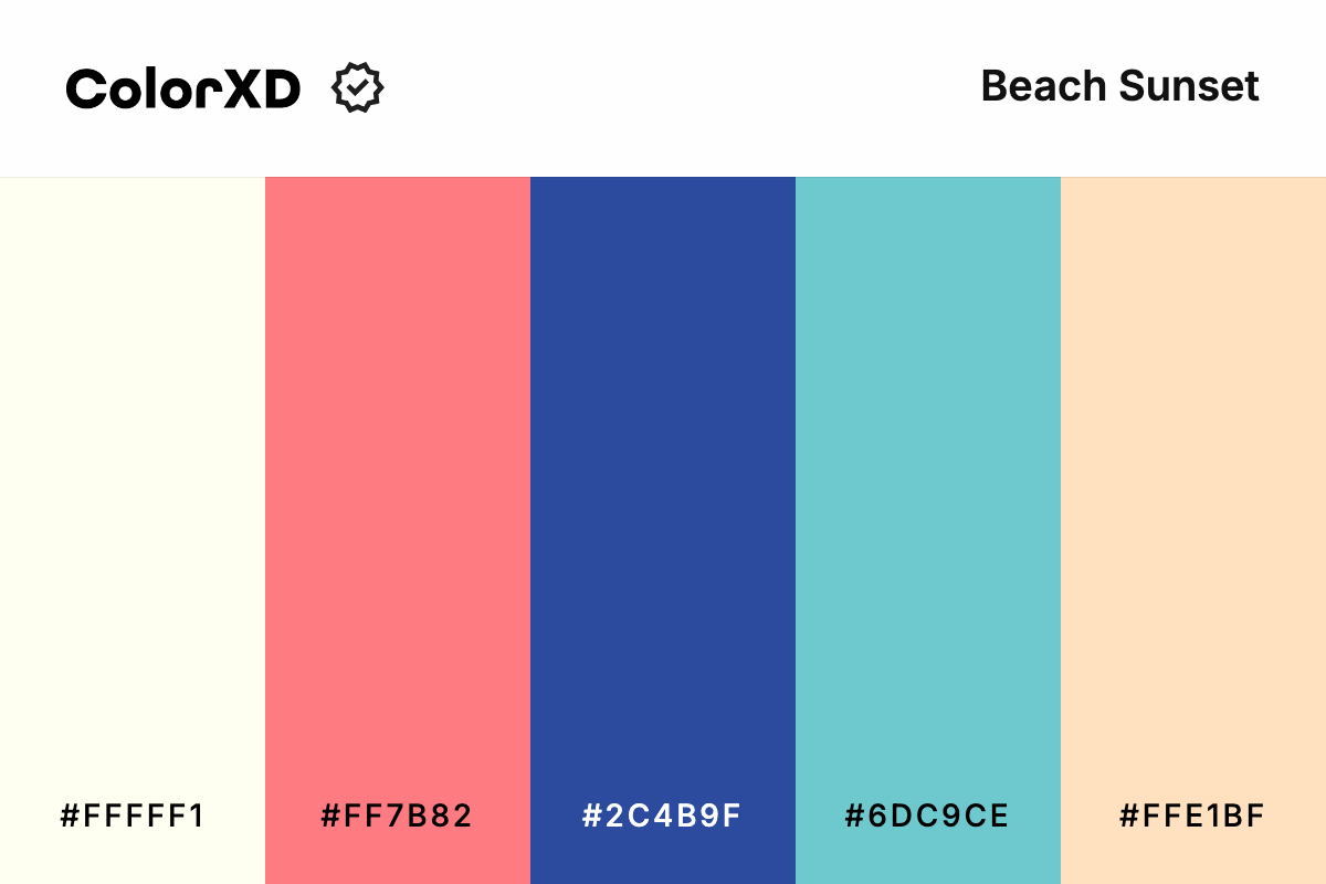 Beach Sunset Color Palette
