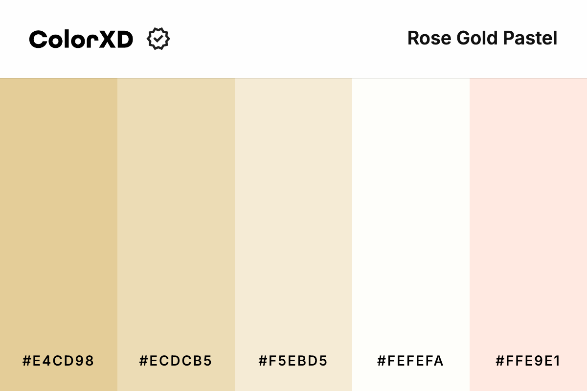 Rose Gold Pastel Color Palette