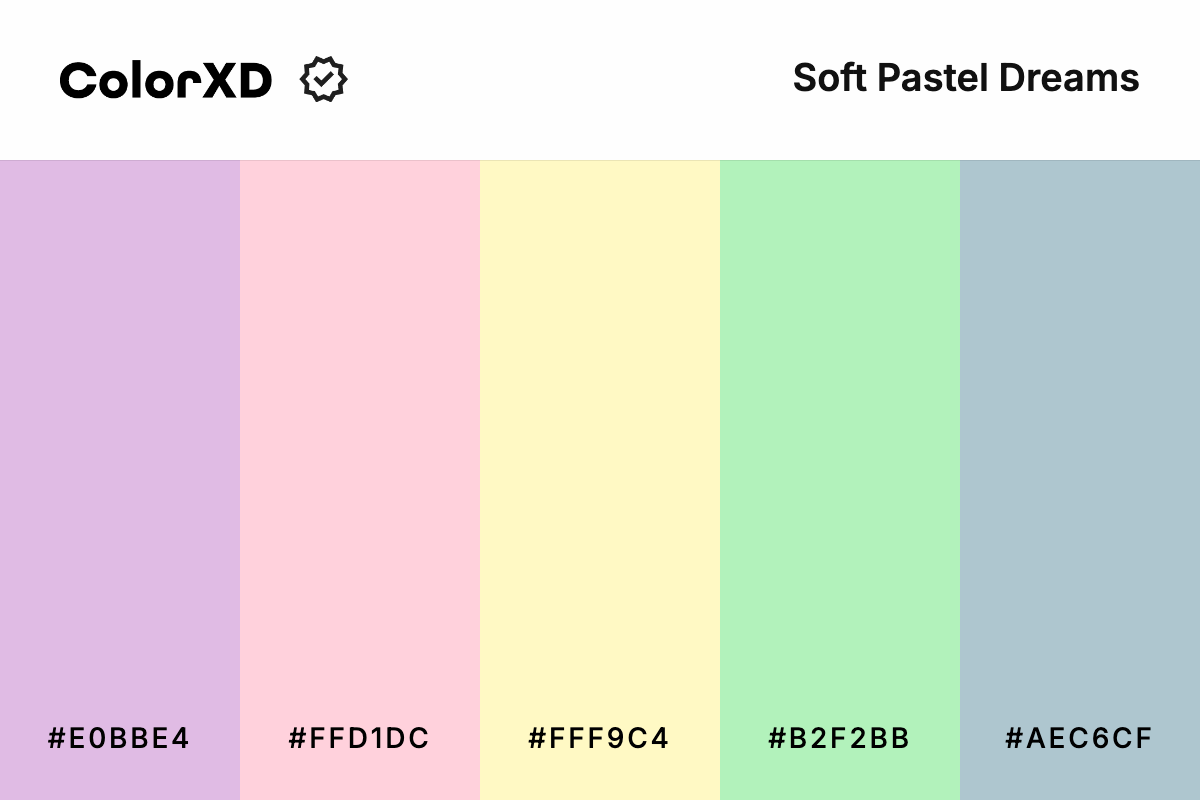 Soft Pastel Dreams Color Palette