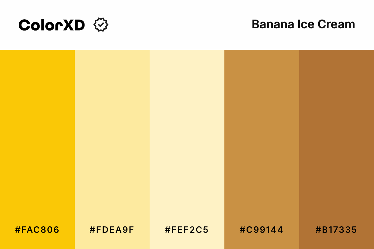 Banana Ice Cream Color Palette