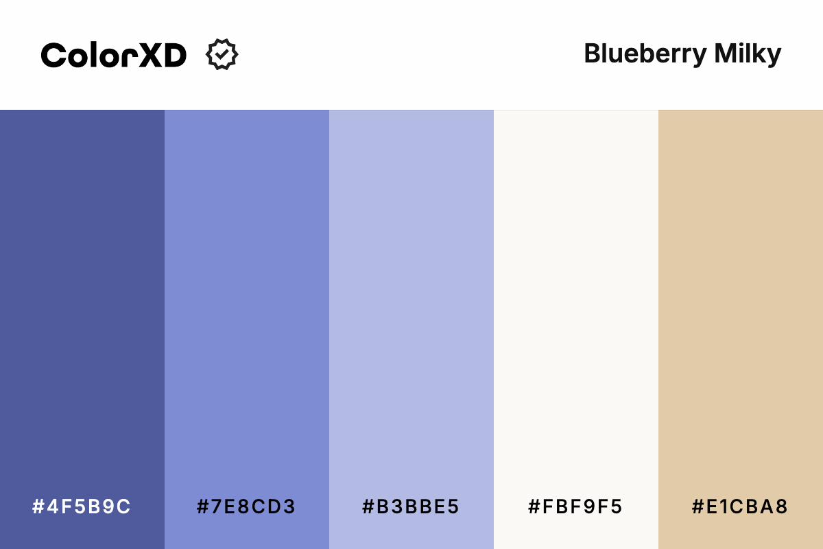 Blueberry Milky Color Palette