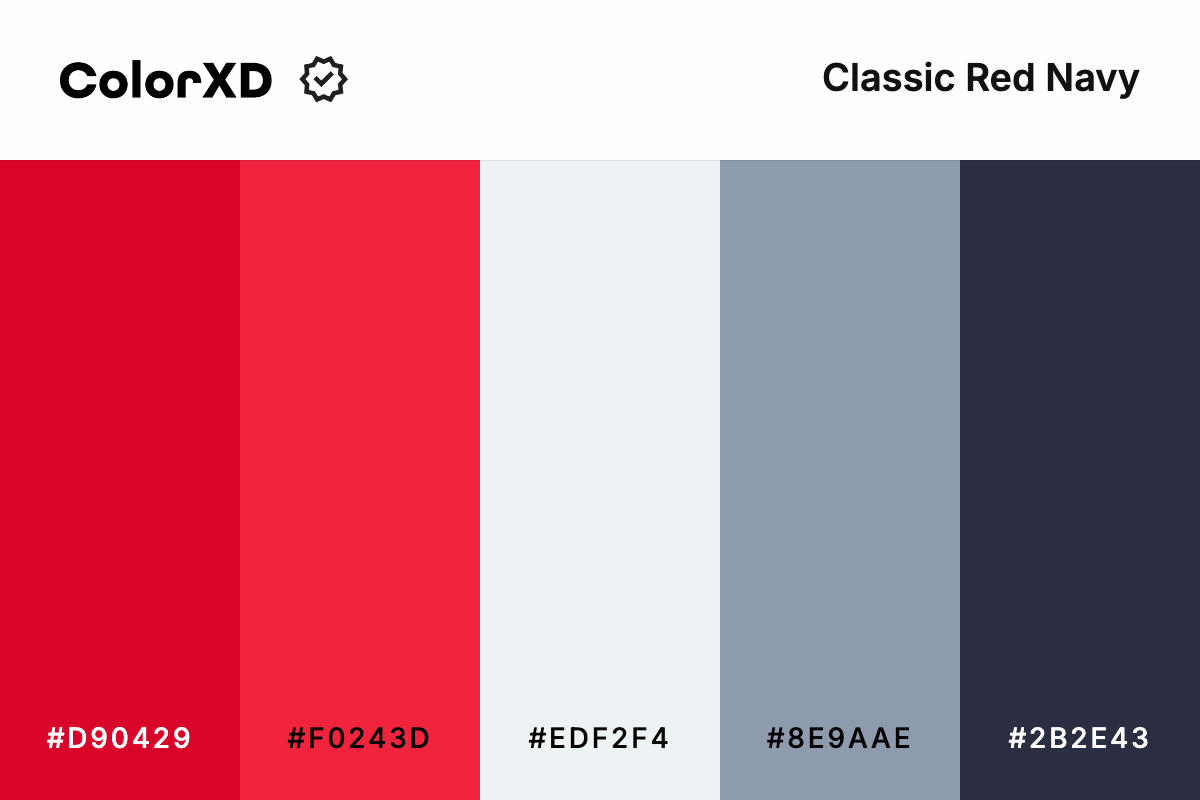 Classic Red Navy Color Palette