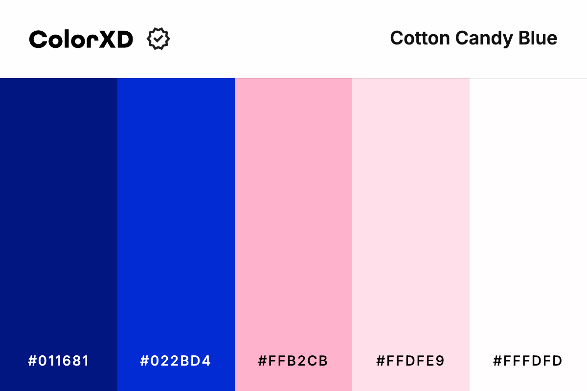 Cotton Candy Blue Color Palette