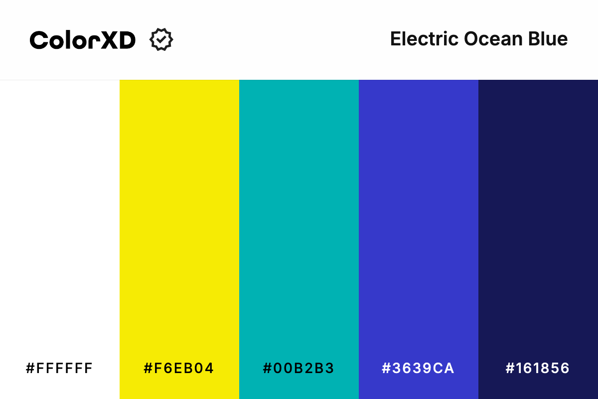Electric Ocean Blue Color Palette