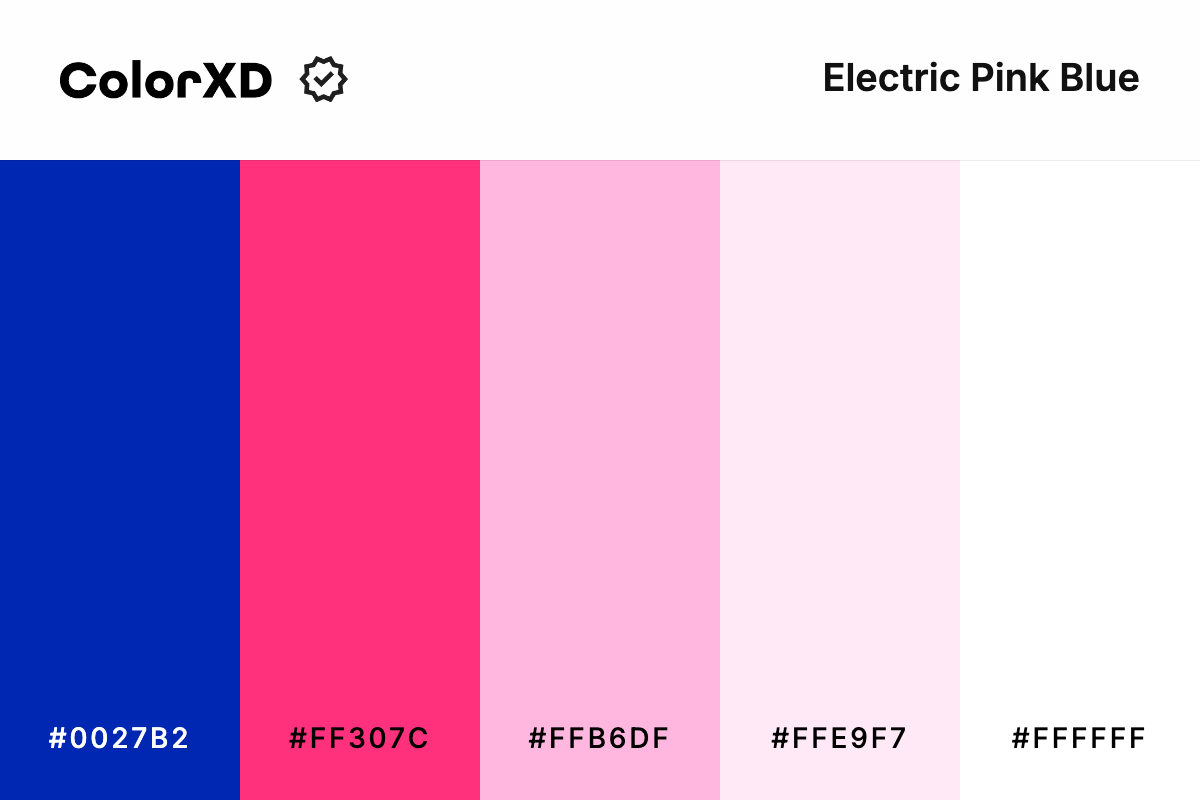 Electric Pink Blue Color Palette
