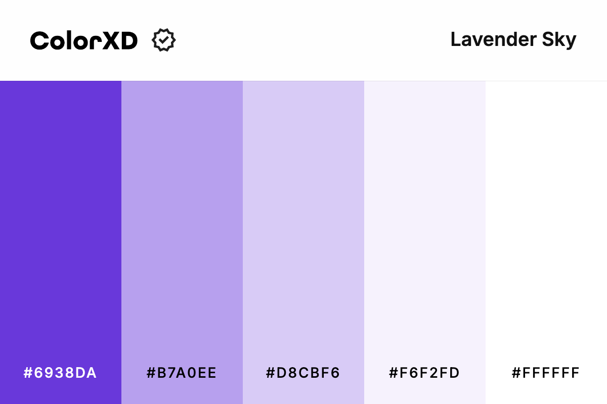 Lavender Sky Color Palette