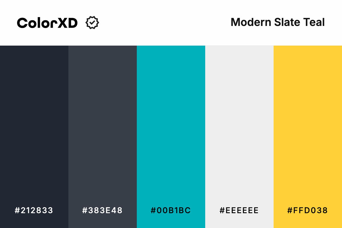 Modern Slate Teal Color Palette