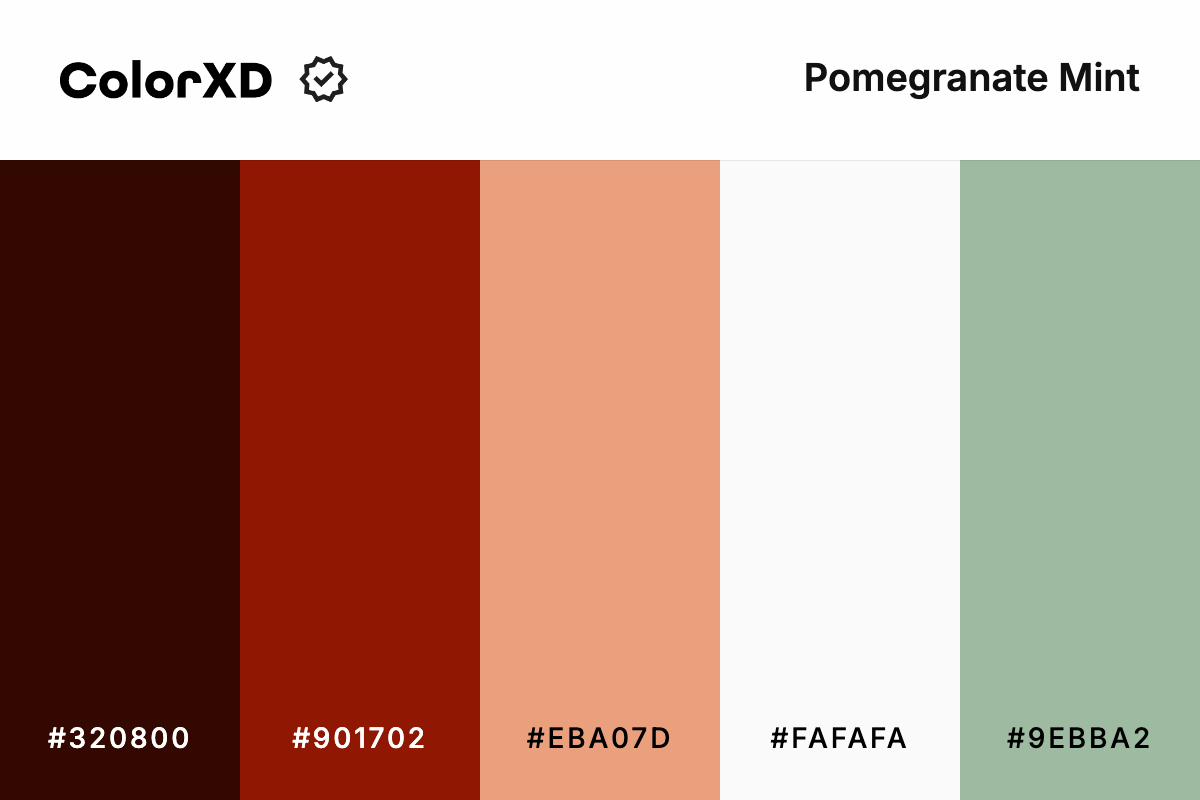 Pomegranate Mint Color Palette