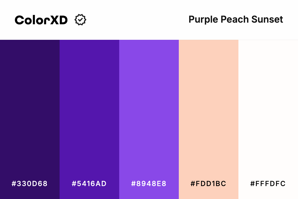 Purple Peach Sunset Color Palette