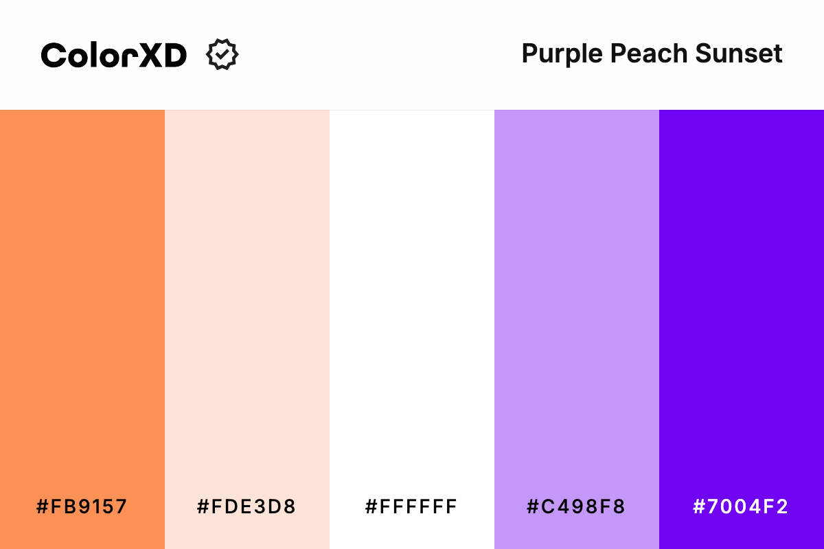 Purple Peach Sunset Color Palette