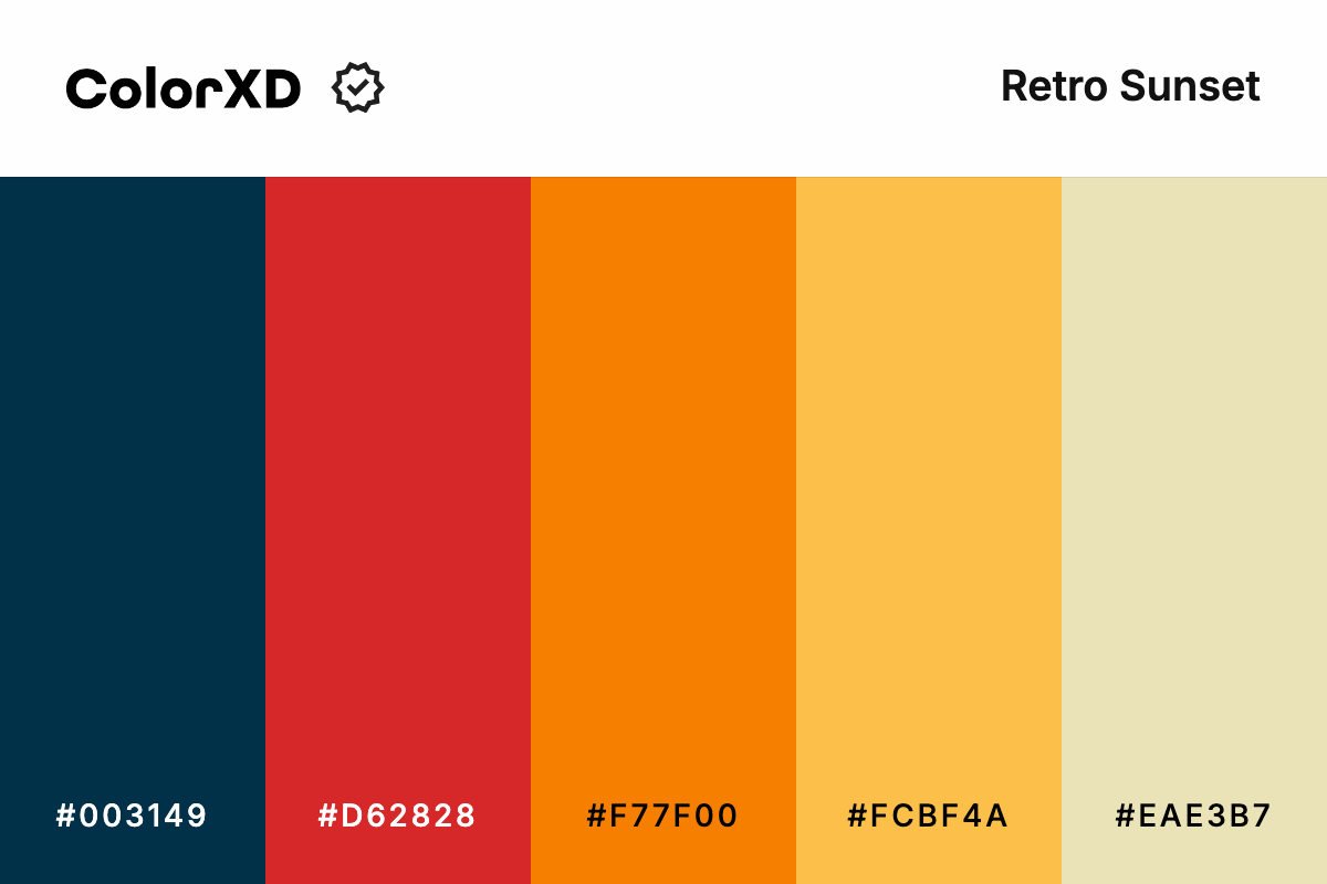 Retro Sunset Color Palette