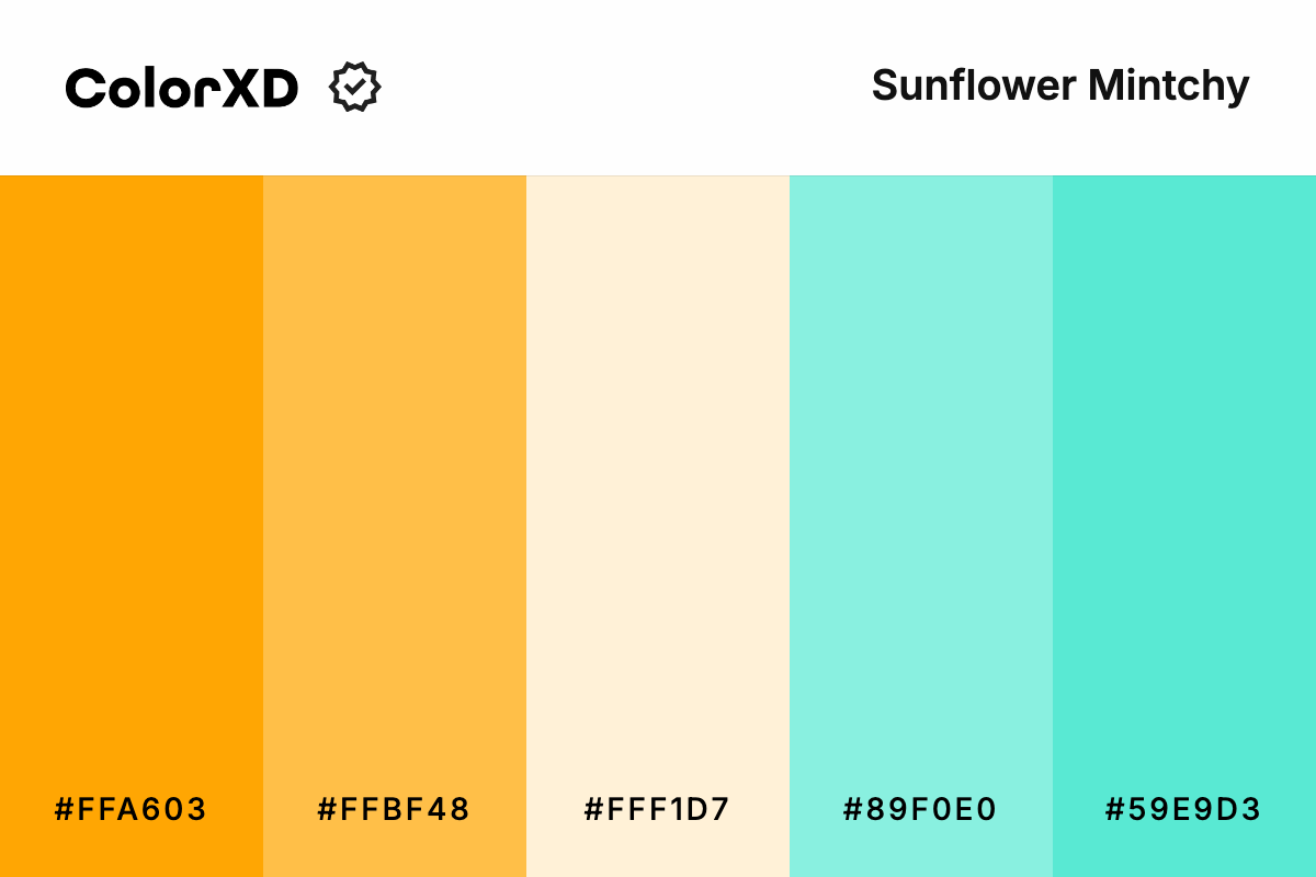 Sunflower Mintchy Color Palette