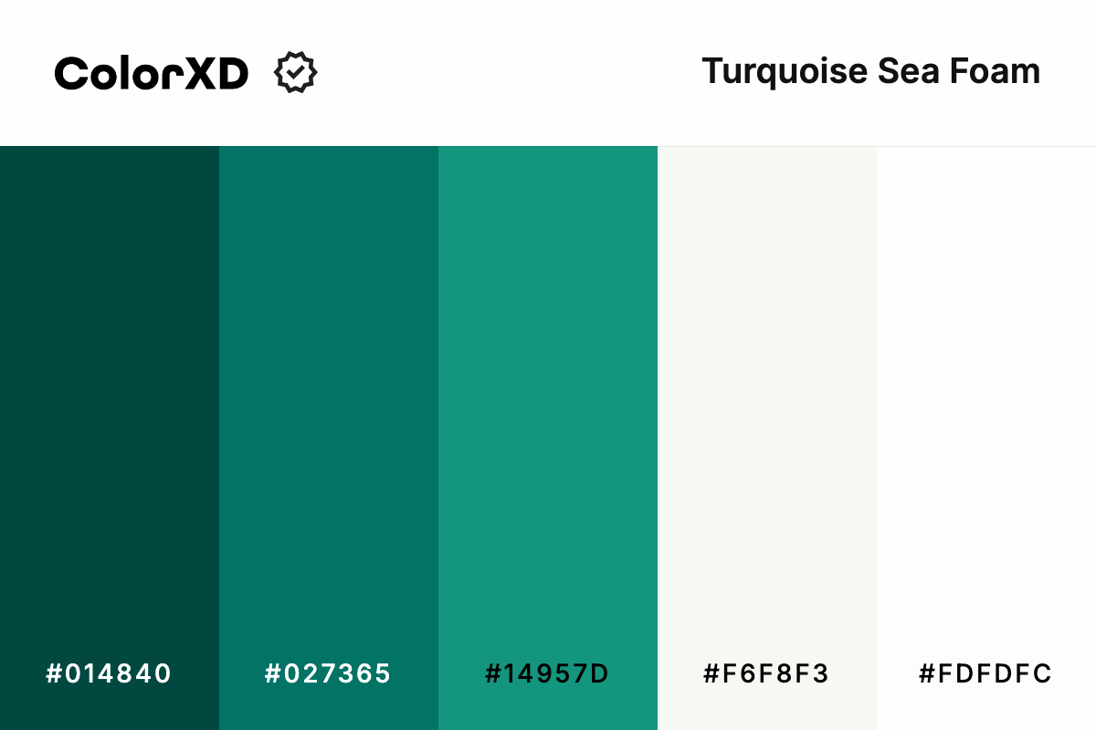 Turquoise Sea Foam Color Palette